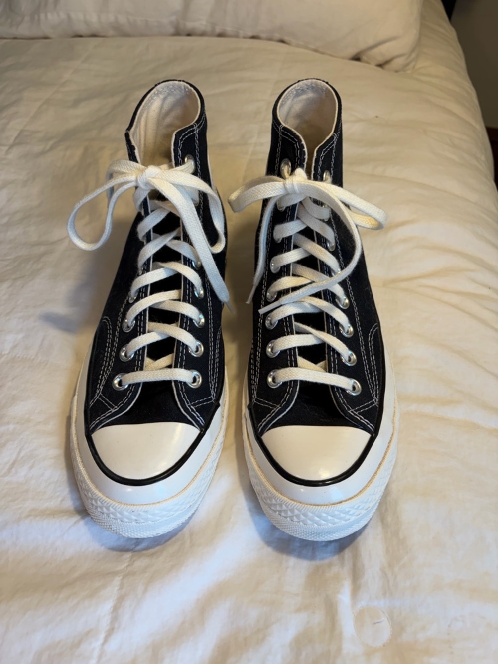 Classic Converse Chuck Taylor high tops— black